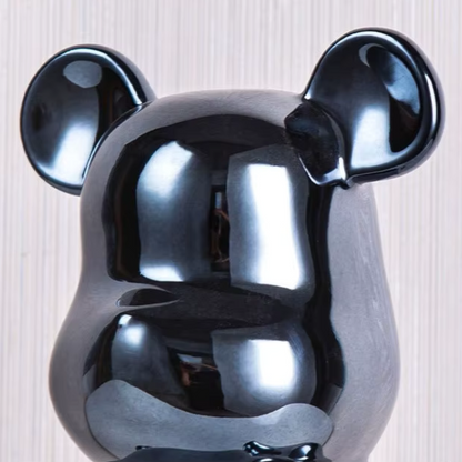 Artistic Bear Sculpture in Resin - Modern Home Decor for Strength and Creativity 6