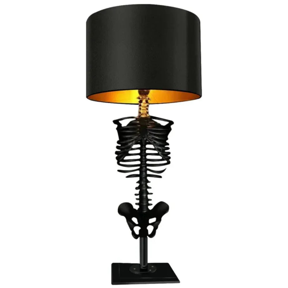Handcrafted Gothic Skeleton Table Lamp with LED Light – Unique Home Decor Accent 1