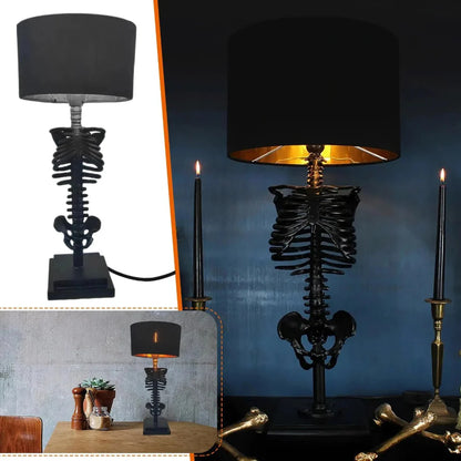 Handcrafted Gothic Skeleton Table Lamp with LED Light – Unique Home Decor Accent 3