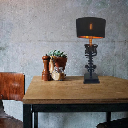 Handcrafted Gothic Skeleton Table Lamp with LED Light – Unique Home Decor Accent 5
