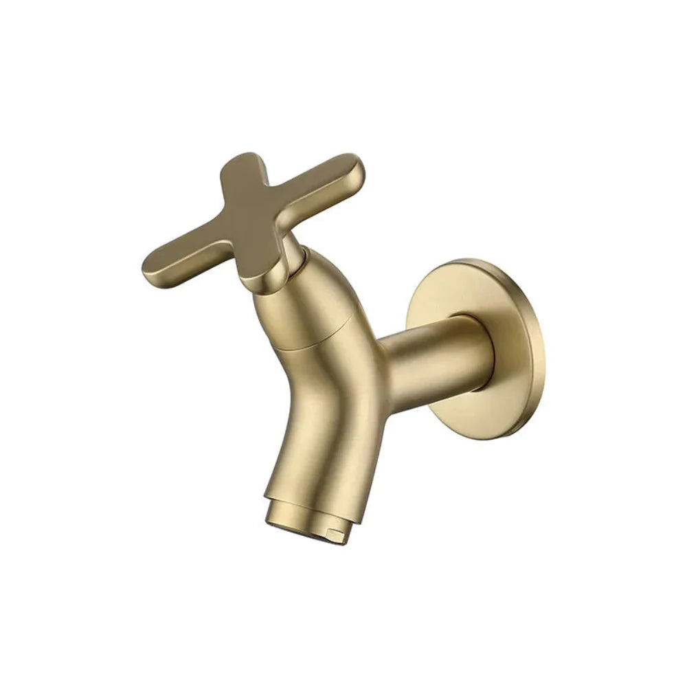 Wall-Mounted Brass Cold Water Faucet with 360° Swivel Spout – Durable and Stylish Design 11