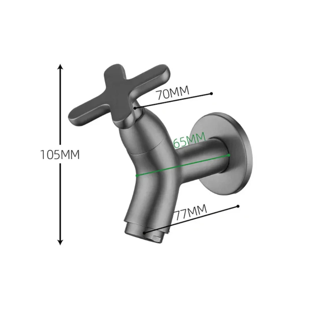 Wall-Mounted Brass Cold Water Faucet with 360° Swivel Spout – Durable and Stylish Design 6