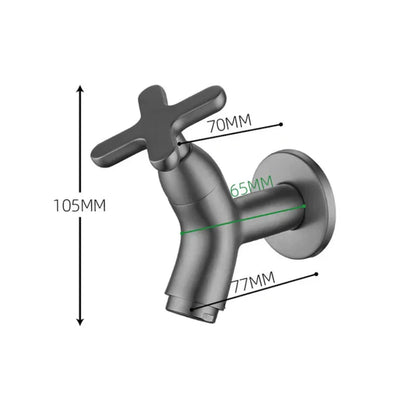 Wall-Mounted Brass Cold Water Faucet with 360° Swivel Spout – Durable and Stylish Design 6