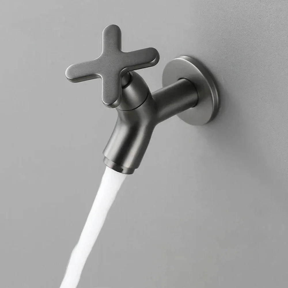 Wall-Mounted Brass Cold Water Faucet with 360° Swivel Spout – Durable and Stylish Design 9