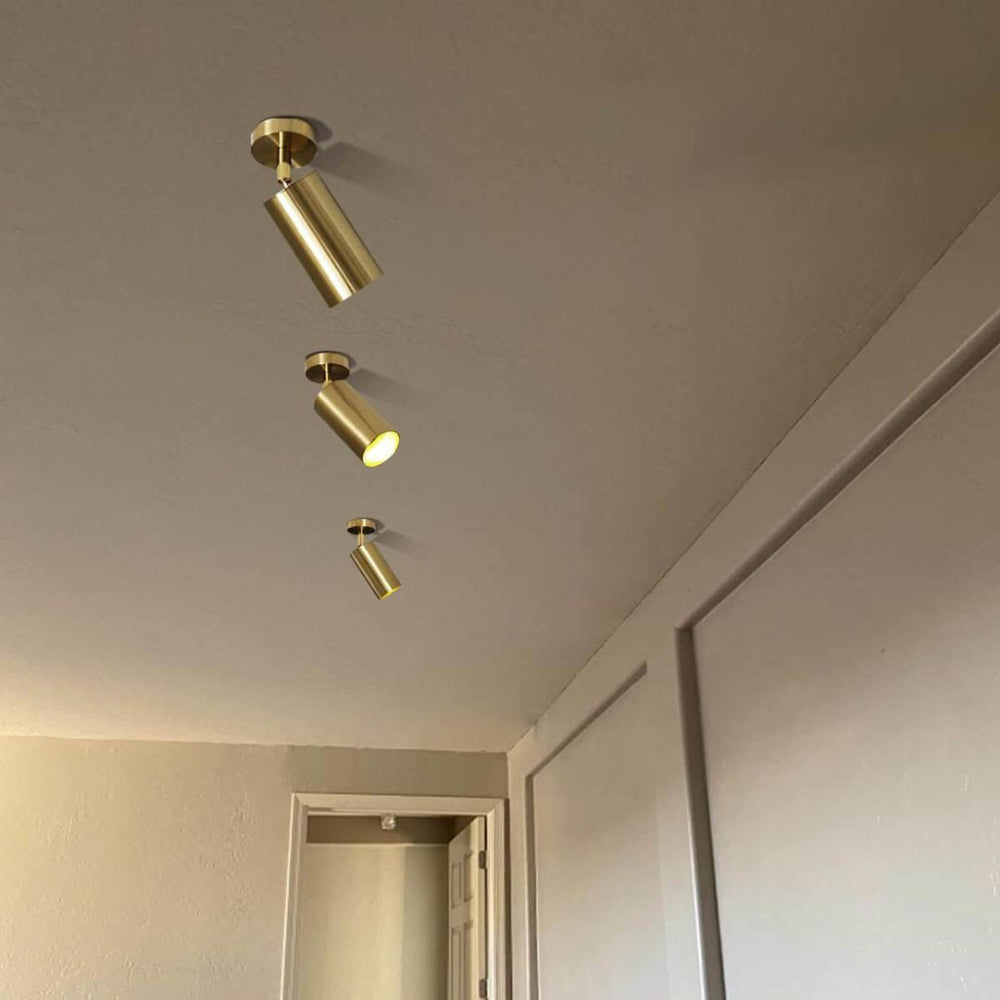 Brass Ceiling Spotlight with Adjustable Brass Head – GU10 Compatible Accent Light 2