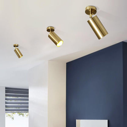 Brass Ceiling Spotlight with Adjustable Brass Head – GU10 Compatible Accent Light 3
