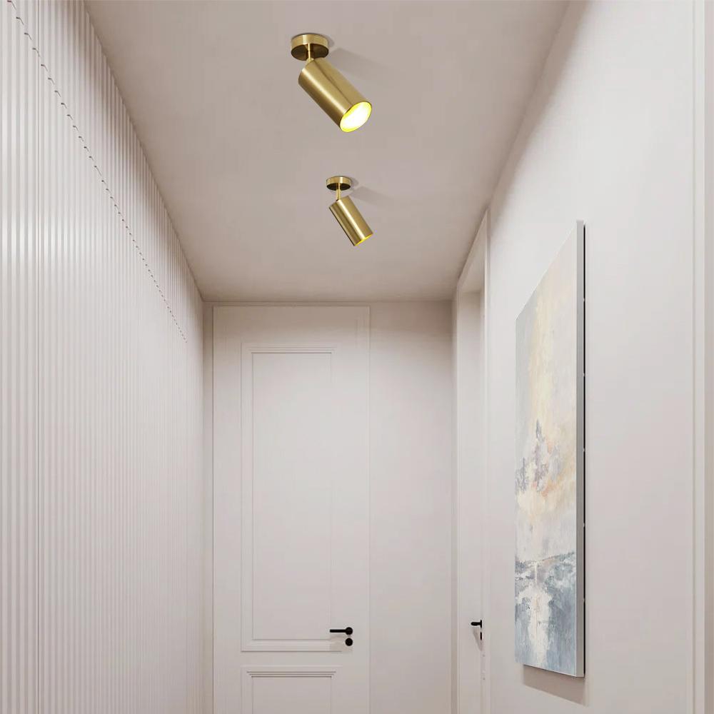 Brass Ceiling Spotlight with Adjustable Brass Head – GU10 Compatible Accent Light 4