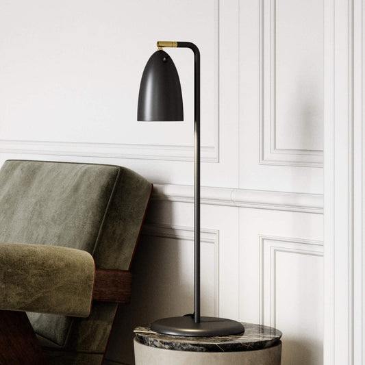 Slim Scandinavian Table Lamp with Adjustable Brass Shade – 66 cm Height, GU10 Compatible 1