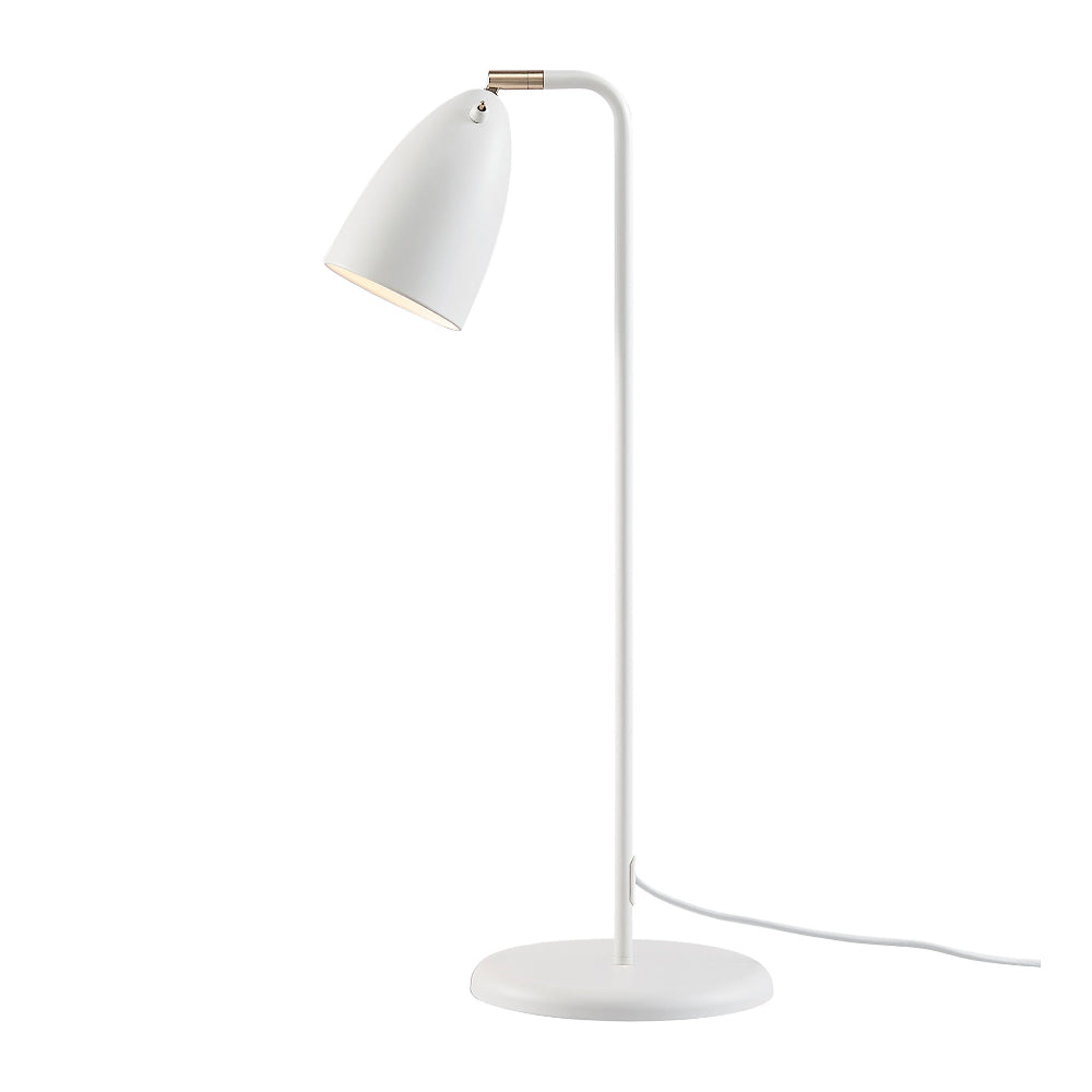 Slim Scandinavian Table Lamp with Adjustable Brass Shade – 66 cm Height, GU10 Compatible 10