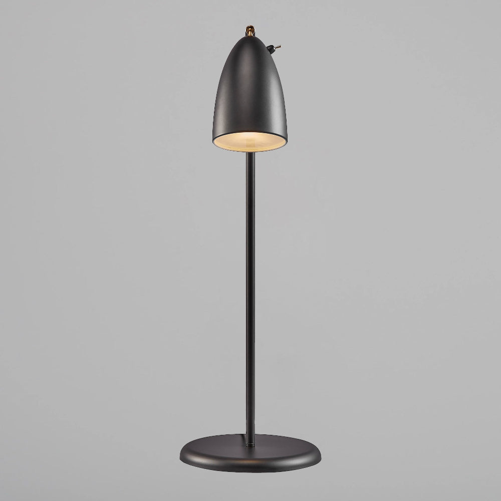 Slim Scandinavian Table Lamp with Adjustable Brass Shade – 66 cm Height, GU10 Compatible 3