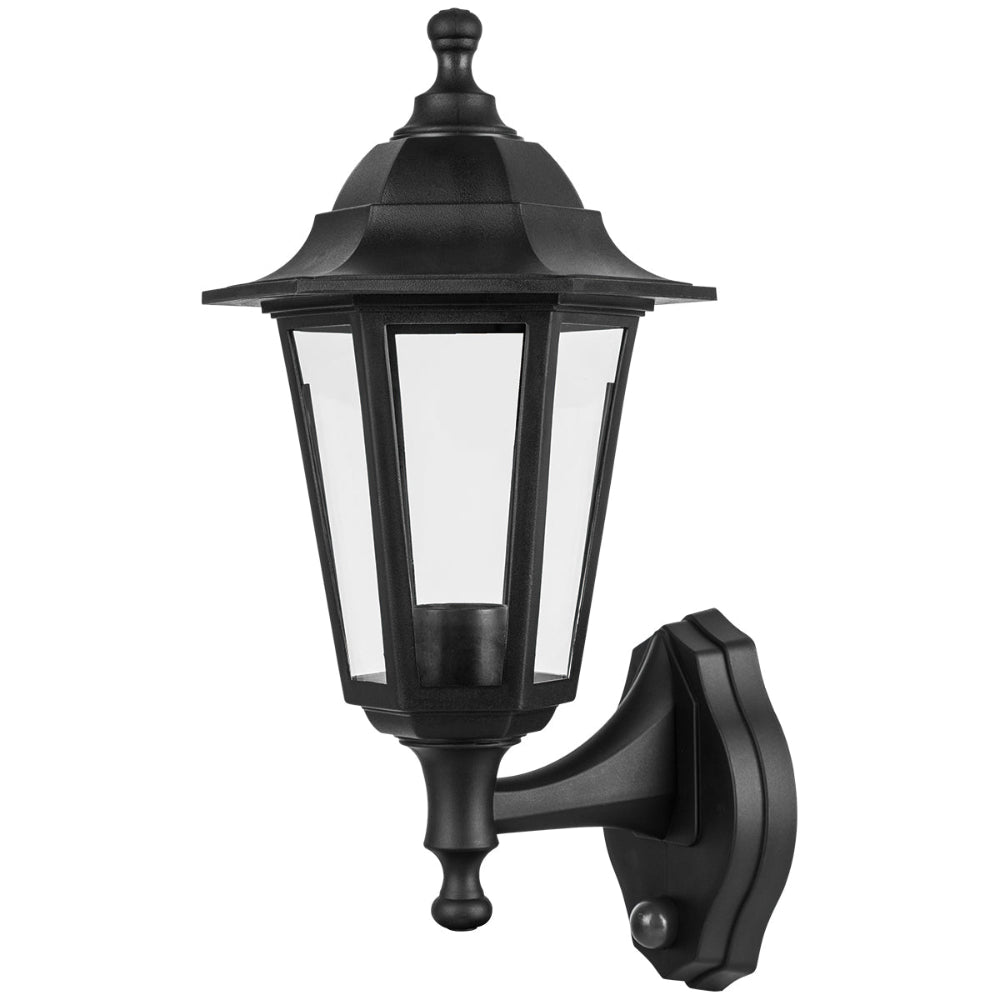Outdoor Wall Lantern with PIR Motion Sensor – Classic Black Metal Design 6