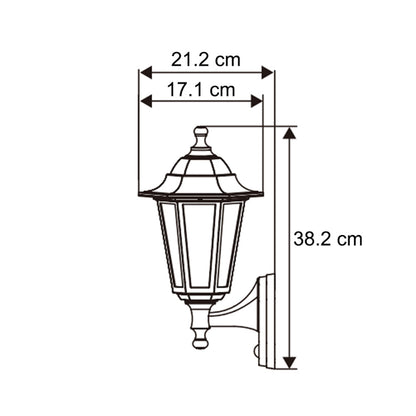 Outdoor Wall Lantern with PIR Motion Sensor – Classic Black Metal Design 8