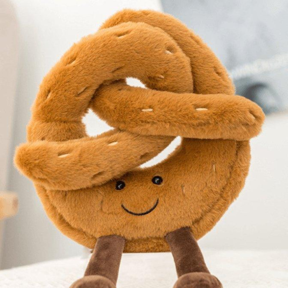 Plush Bakery-Inspired Stuffed Animals – Soft Baguette, Croissant, and Roll Pillows 3