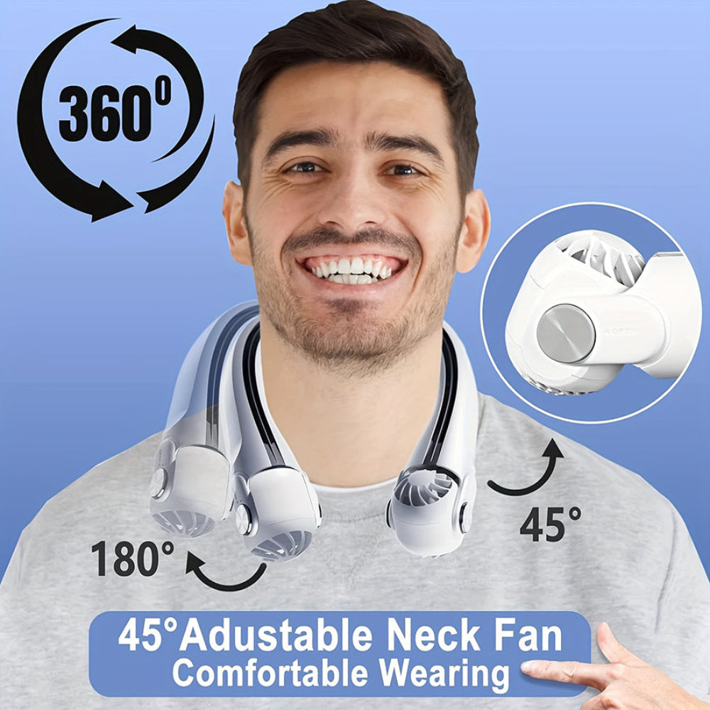 Rechargeable Hands-Free Neck Fan with Adjustable Airflow – Lightweight and Portable BreezeBand 4