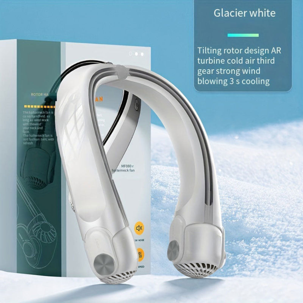 Rechargeable Hands-Free Neck Fan with Adjustable Airflow – Lightweight and Portable BreezeBand 7
