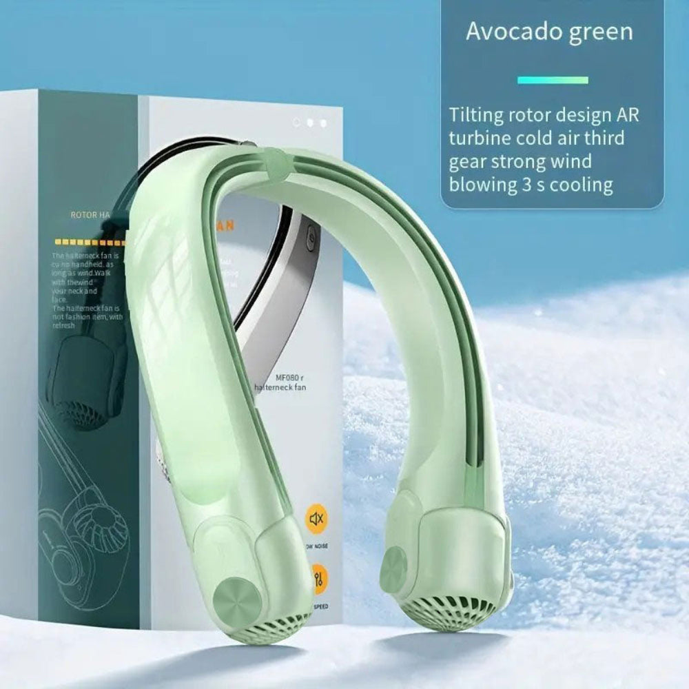 Rechargeable Hands-Free Neck Fan with Adjustable Airflow – Lightweight and Portable BreezeBand 8
