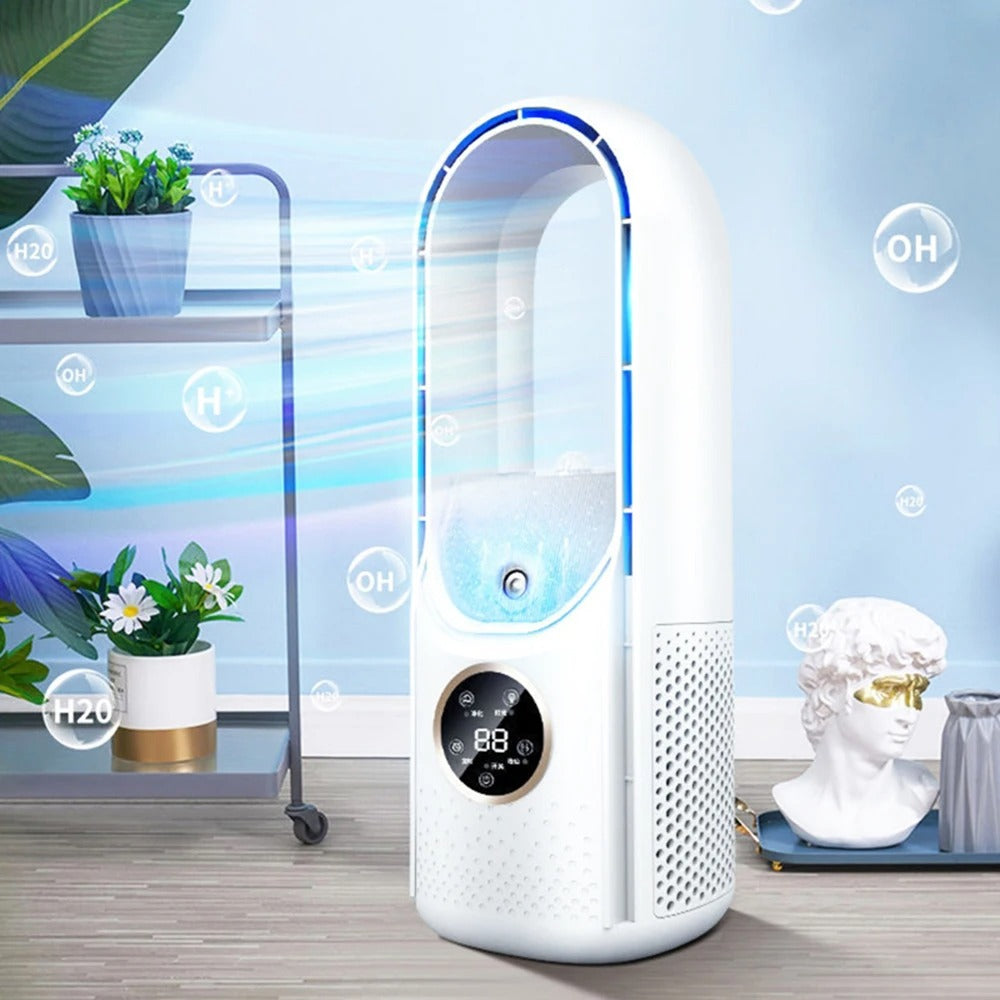 Portable Blade-Free Air Cooler with USB Power and Built-in Timer – Ideal for Home and Office 2