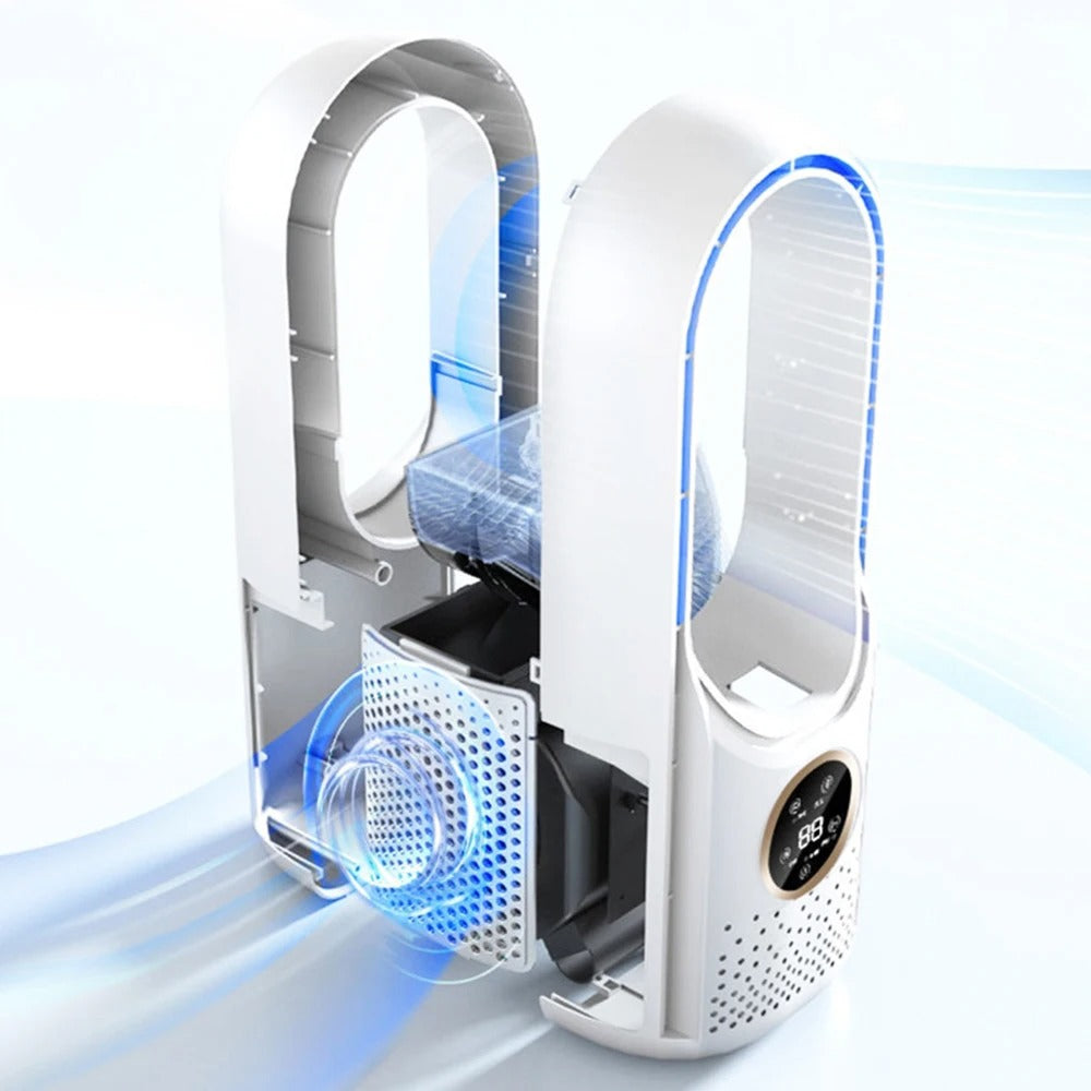 Portable Blade-Free Air Cooler with USB Power and Built-in Timer – Ideal for Home and Office 8