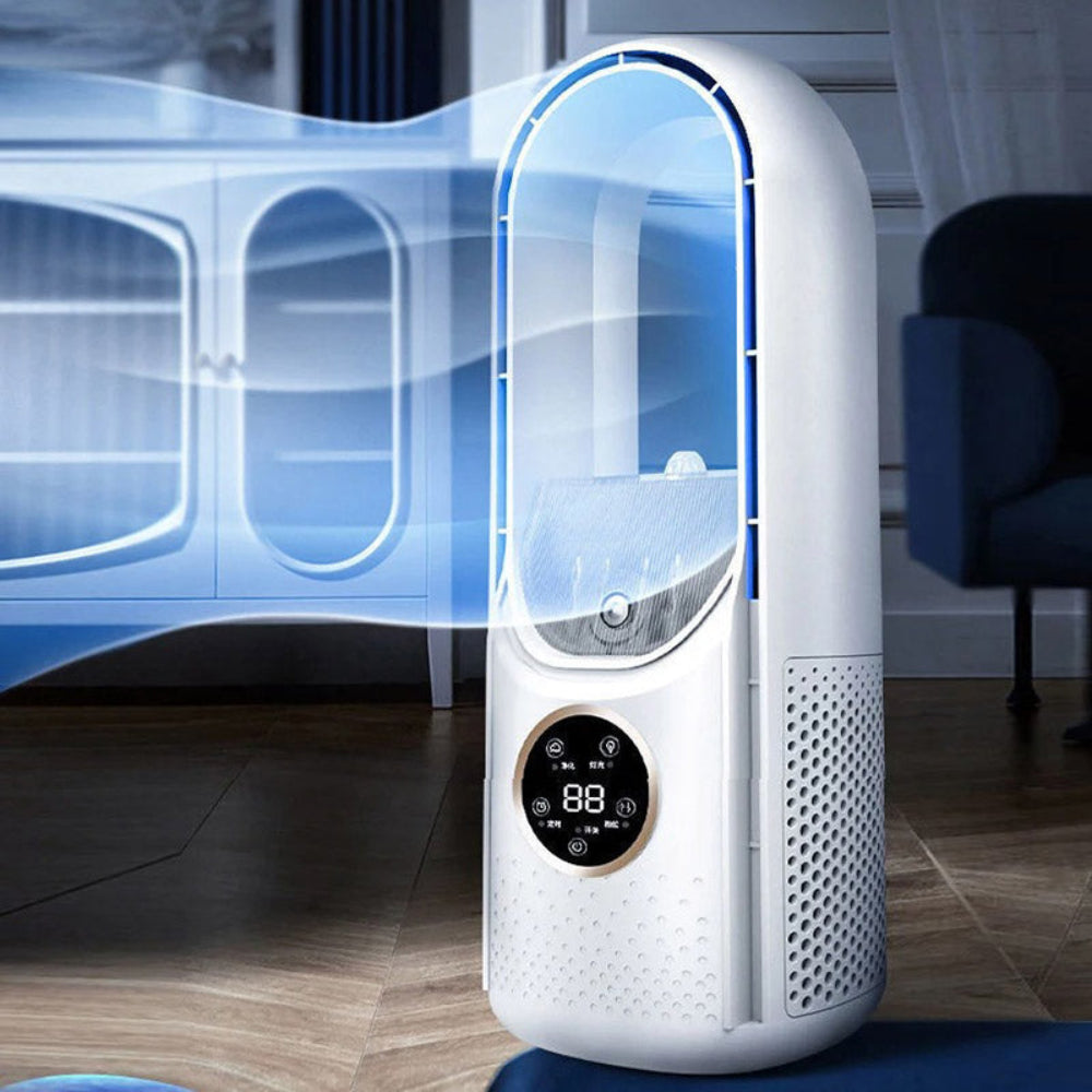 Portable Blade-Free Air Cooler with USB Power and Built-in Timer – Ideal for Home and Office 9