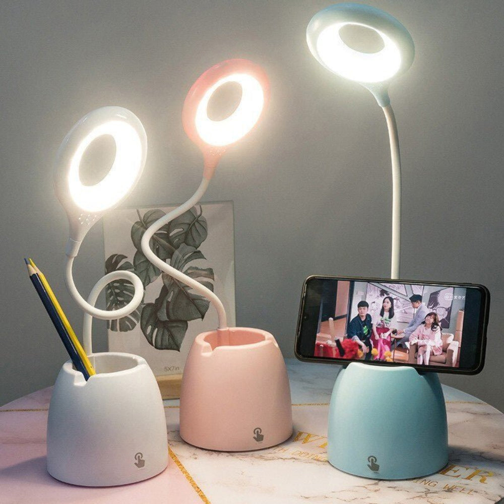 Children's Desk Lamp with Storage Pot and Phone Holder – LED Light for Creative Learning 2