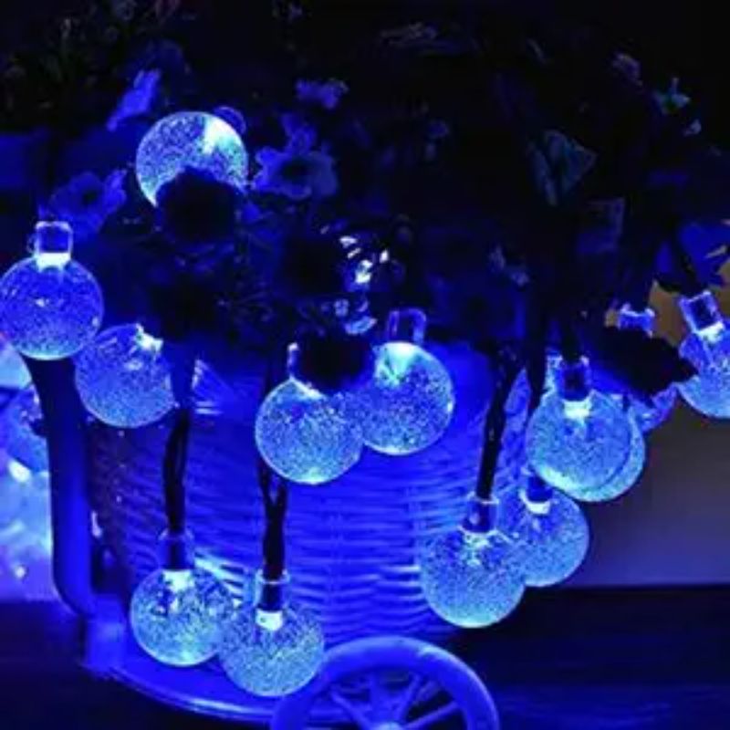 60 LED Solar-Powered Crystal Ball String Lights – 3.5m Waterproof Decorative Lighting 9