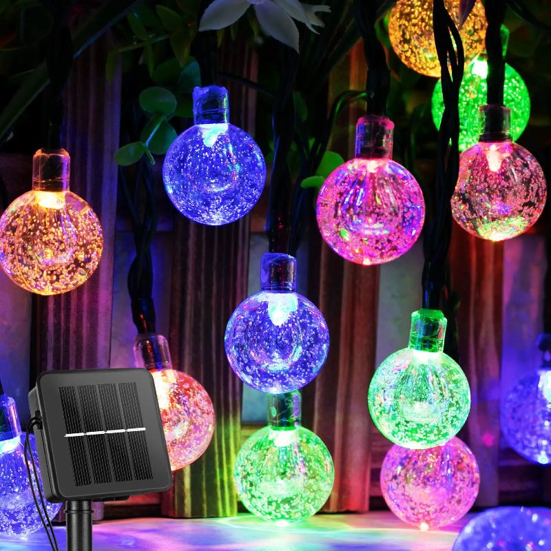 60 LED Solar-Powered Crystal Ball String Lights – 3.5m Waterproof Decorative Lighting 4