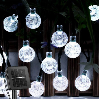 60 LED Solar-Powered Crystal Ball String Lights – 3.5m Waterproof Decorative Lighting 18