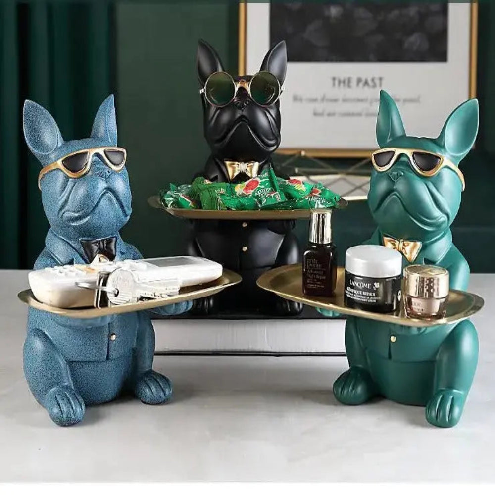Modern Bulldog Sculpture in Durable Resin – Stylish Home Decor for Dog Lovers 11