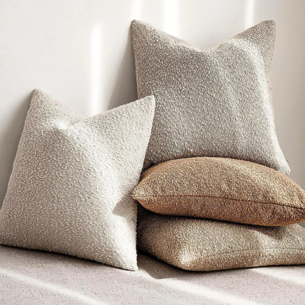 Soft Bouclé Cushion Cover – 45x45 cm Decorative Pillowcase with Hidden Zipper 1