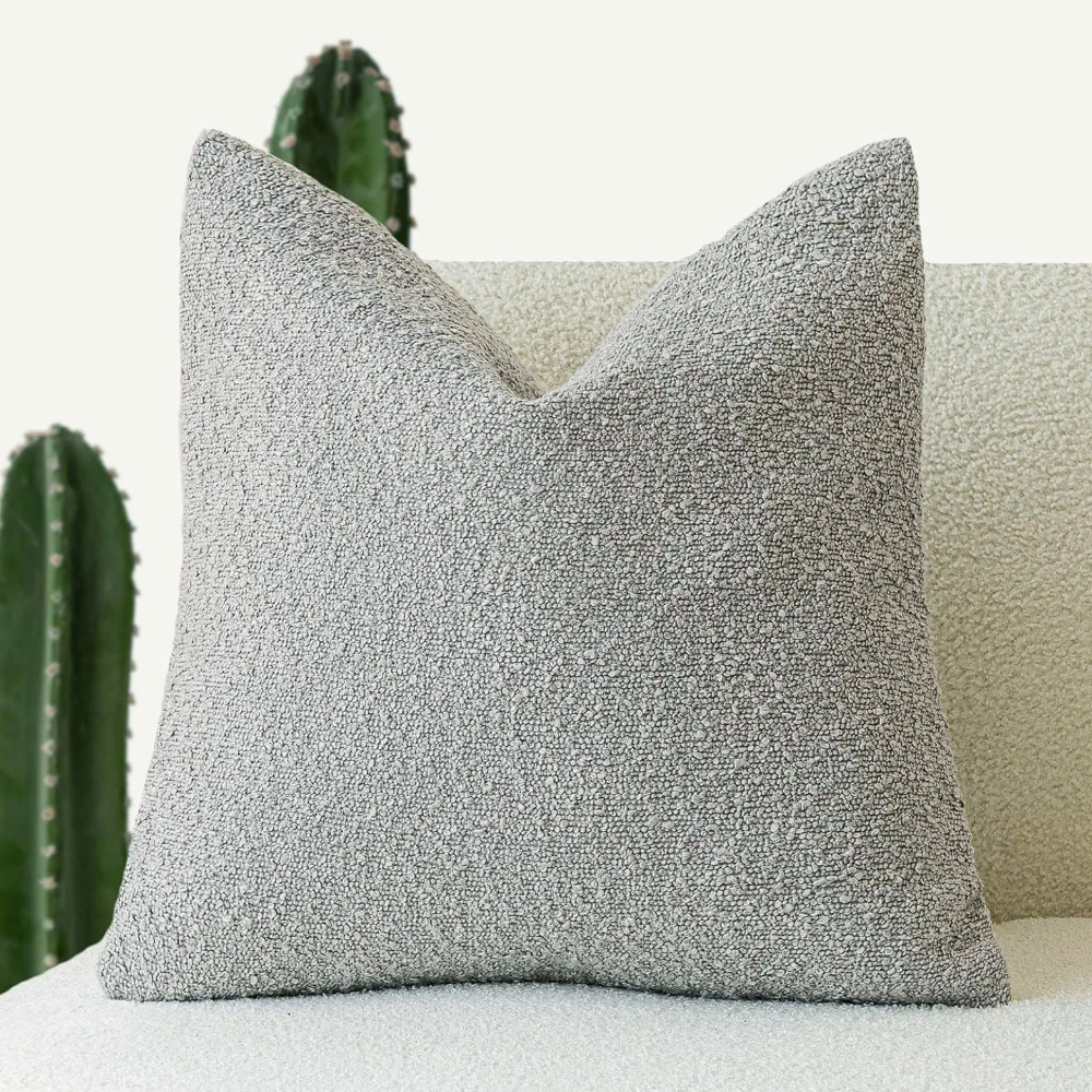 Soft Bouclé Cushion Cover – 45x45 cm Decorative Pillowcase with Hidden Zipper 10