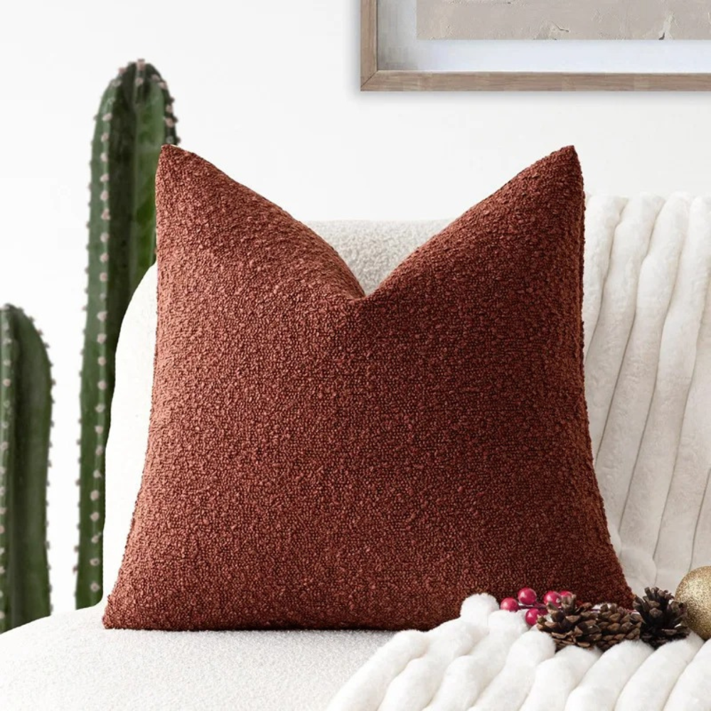 Soft Bouclé Cushion Cover – 45x45 cm Decorative Pillowcase with Hidden Zipper 14