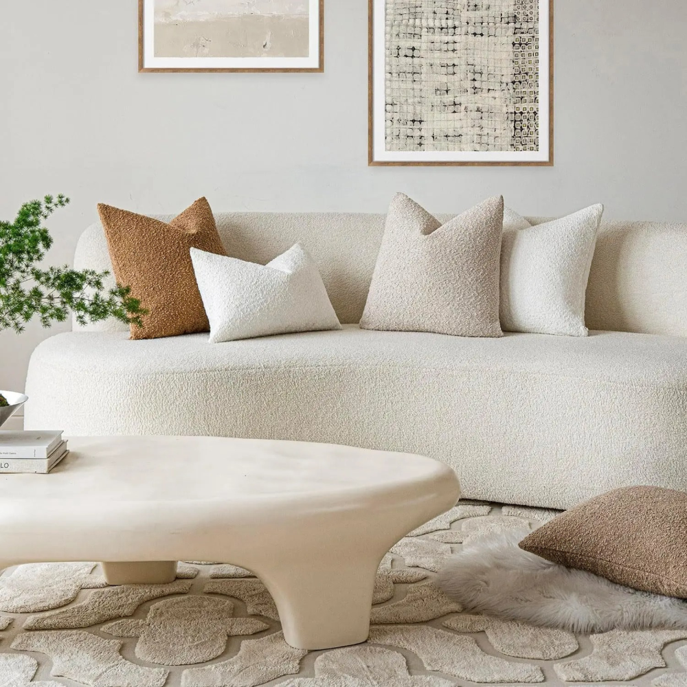 Soft Bouclé Cushion Cover – 45x45 cm Decorative Pillowcase with Hidden Zipper 2