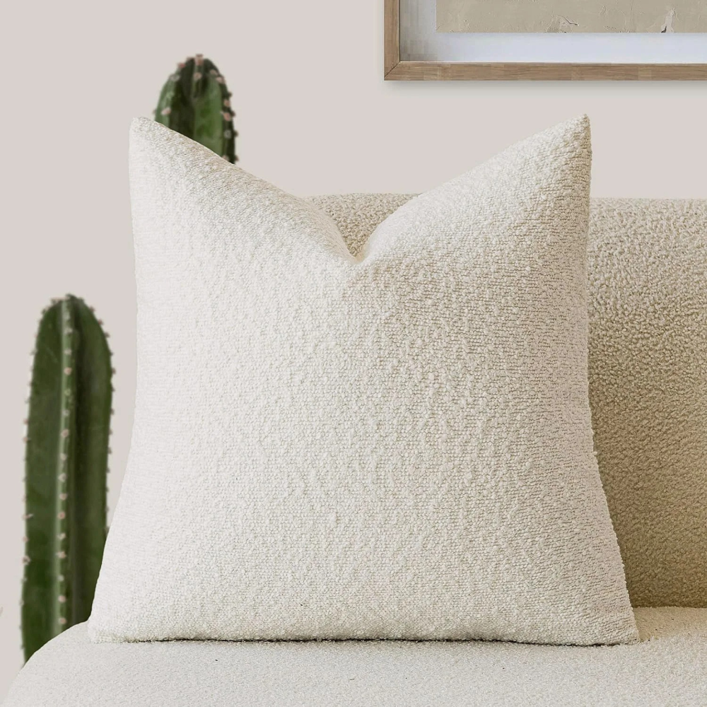 Soft Bouclé Cushion Cover – 45x45 cm Decorative Pillowcase with Hidden Zipper 5