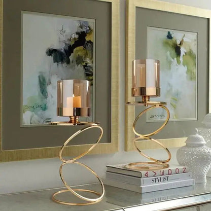 Modern Metal Candle Holder with Geometric Design – Sculptural Elegance for Home Decor 3