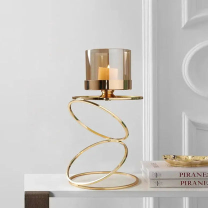 Modern Metal Candle Holder with Geometric Design – Sculptural Elegance for Home Decor 4
