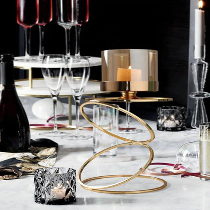 Modern Metal Candle Holder with Geometric Design – Sculptural Elegance for Home Decor 6