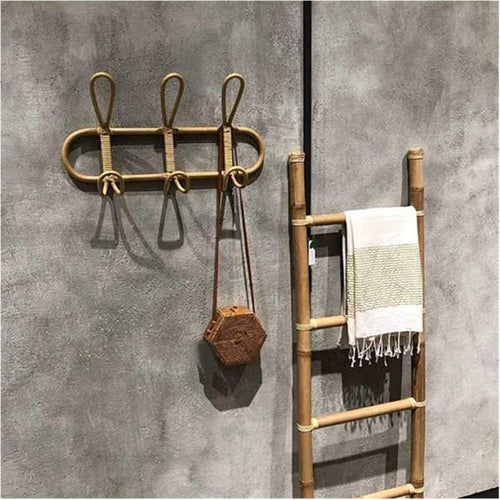 Handcrafted Rattan Wall Hook – Minimalist Boho Design for Home Décor 1