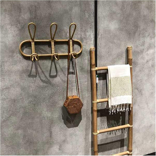 Handcrafted Rattan Wall Hook – Minimalist Boho Design for Home Décor 1