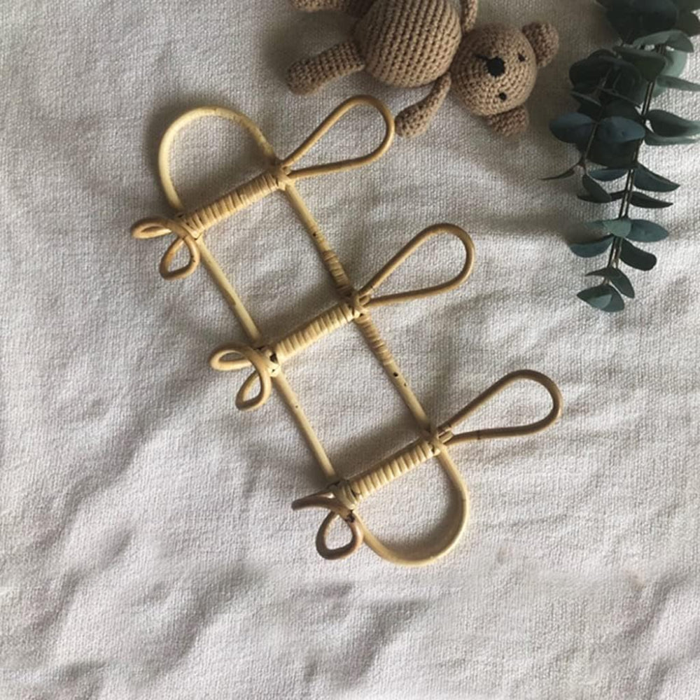 Handcrafted Rattan Wall Hook – Minimalist Boho Design for Home Décor 3