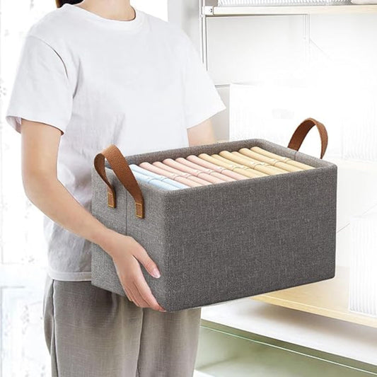 Foldable Storage Box with Handles – Spacious and Compact Organizer for Clothes and Accessories 1