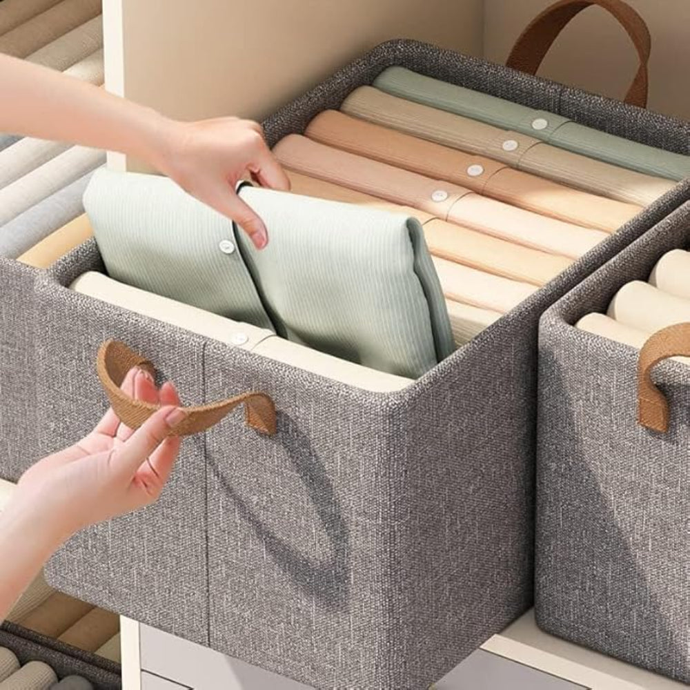 Foldable Storage Box with Handles – Spacious and Compact Organizer for Clothes and Accessories 2