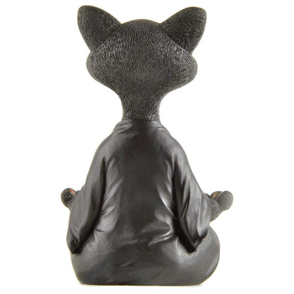 Cat Buddha Statue – Handcrafted Resin Cat Figurine for Mindful Home Décor 9