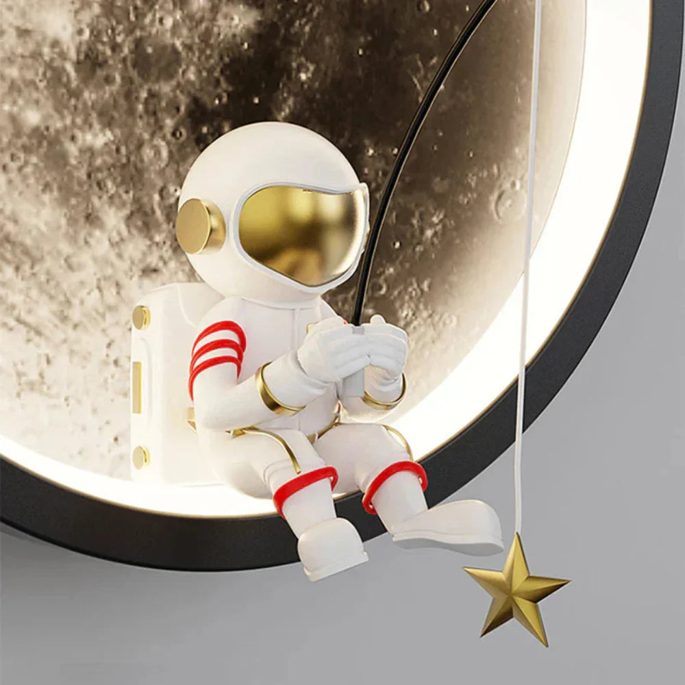 LED Moon Wall Light with Realistic Texture – 20cm Decorative Night Light for Bedroom and Kids' Room 4