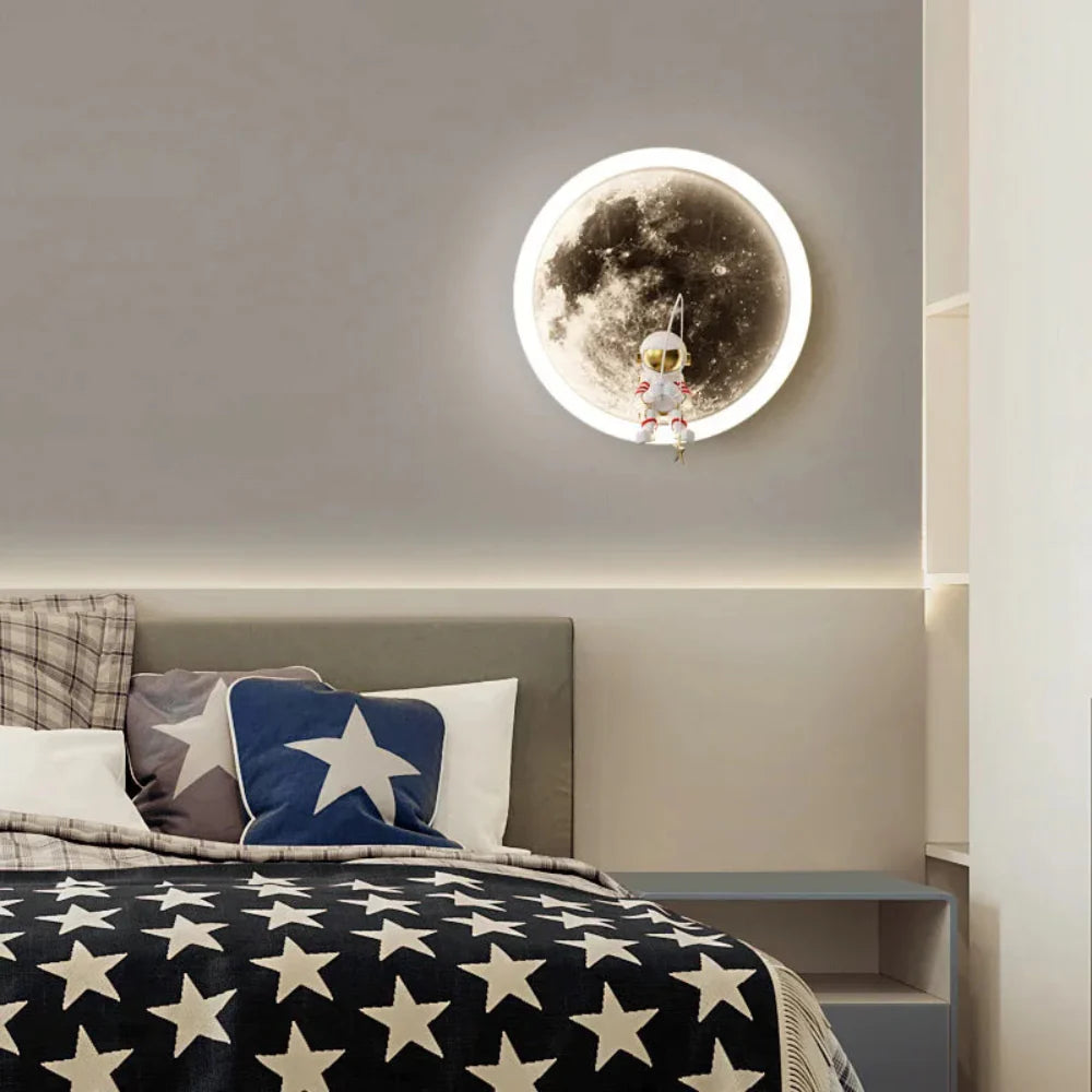 LED Moon Wall Light with Realistic Texture – 20cm Decorative Night Light for Bedroom and Kids' Room 5