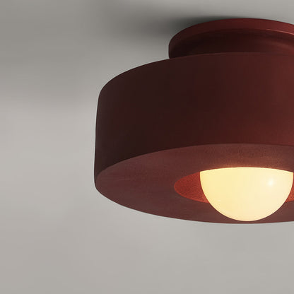 Scandinavian Ceramic Flush Mount Ceiling Light – Modern Cylindrical Design in Multiple Colors 15