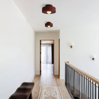 Scandinavian Ceramic Flush Mount Ceiling Light – Modern Cylindrical Design in Multiple Colors 5
