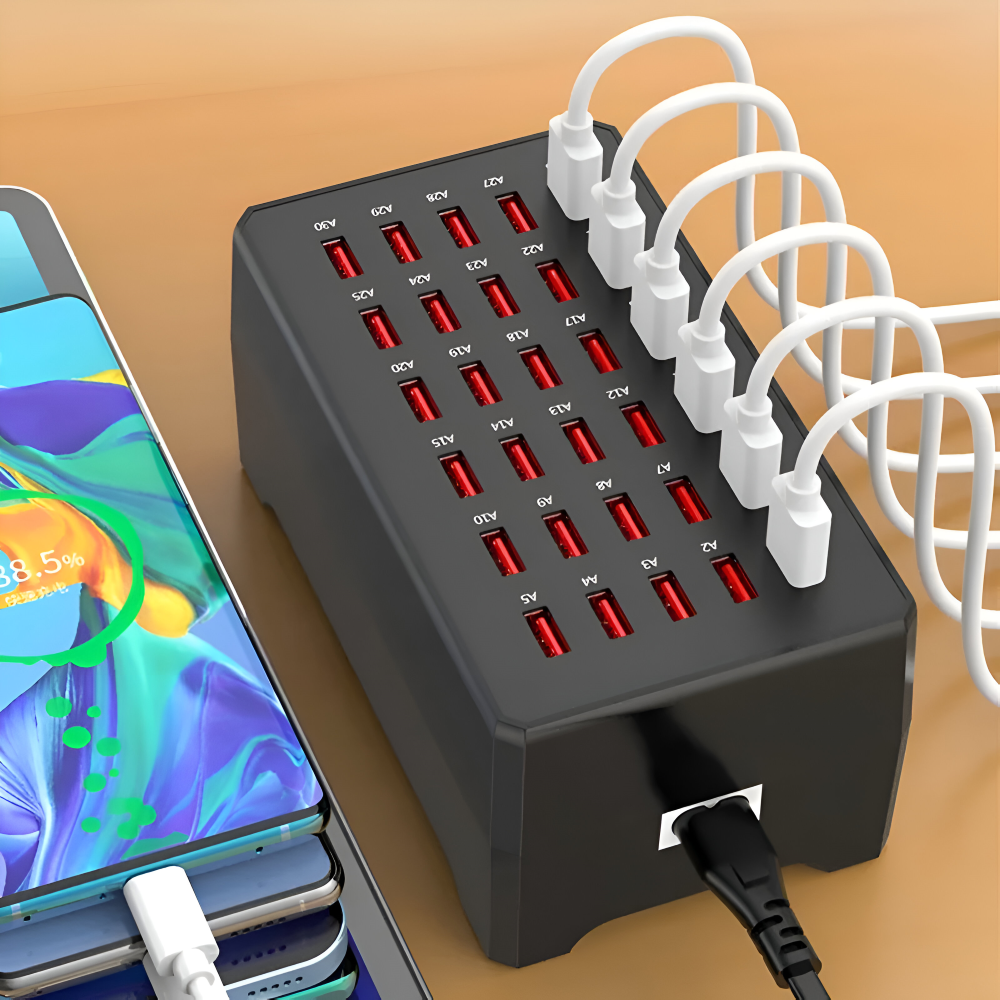 Universal USB Charging Station with 30 Ports – 150W Fast Charging Hub for Home and Office 1