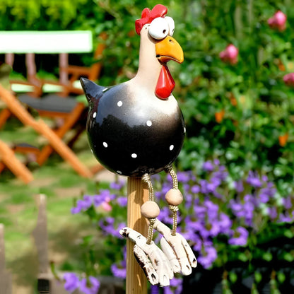 Whimsical Large-Eyed Chicken Statue – Fun Garden Ornament for Outdoor Decor 4