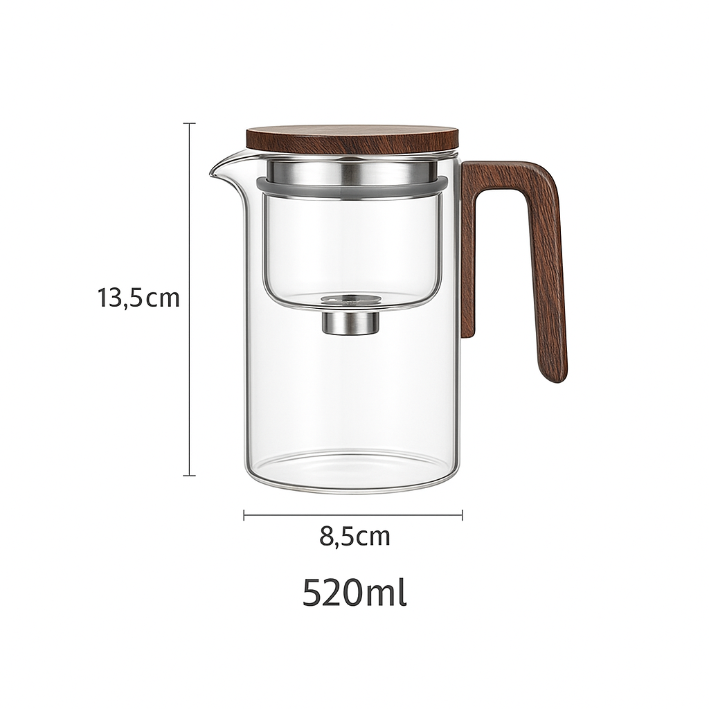 Glass Teapot with Integrated Infuser - Heat-Resistant Borosilicate Tea Kettle for Loose Leaf Tea 12
