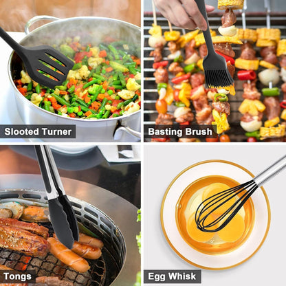 Premium Silicone Kitchen Utensil Set with Holder – 11-Piece Heat-Resistant Cooking Tools 4